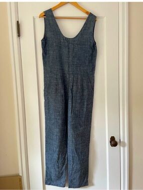 OZMA Blue Linen Jumpsuit XS